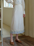 Julianna Embroidery 100% Cotton Skirt