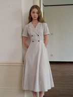 Catalina V-Neck French Stripes Dress