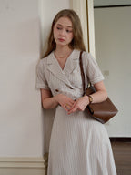 Catalina V-Neck French Stripes Dress