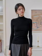 Annalise Mock Neck 100% Merino Wool Sweater