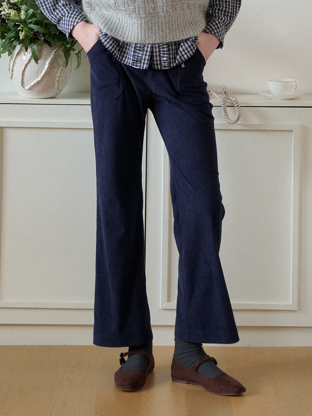 【Final Sale】Lexi Corduroy Straight Trousers