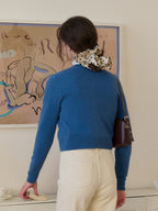 Dayana Round Neck 100% Wool Cardigan