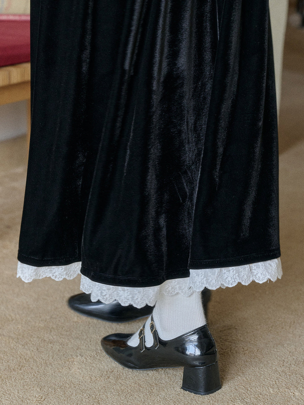 Xiomara Velvet Midi Skirt