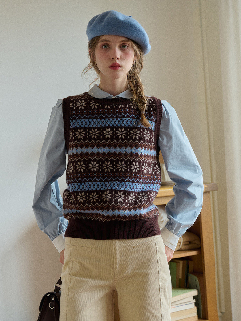 Iyla Round Neck Fair Isle Knitwear Vest