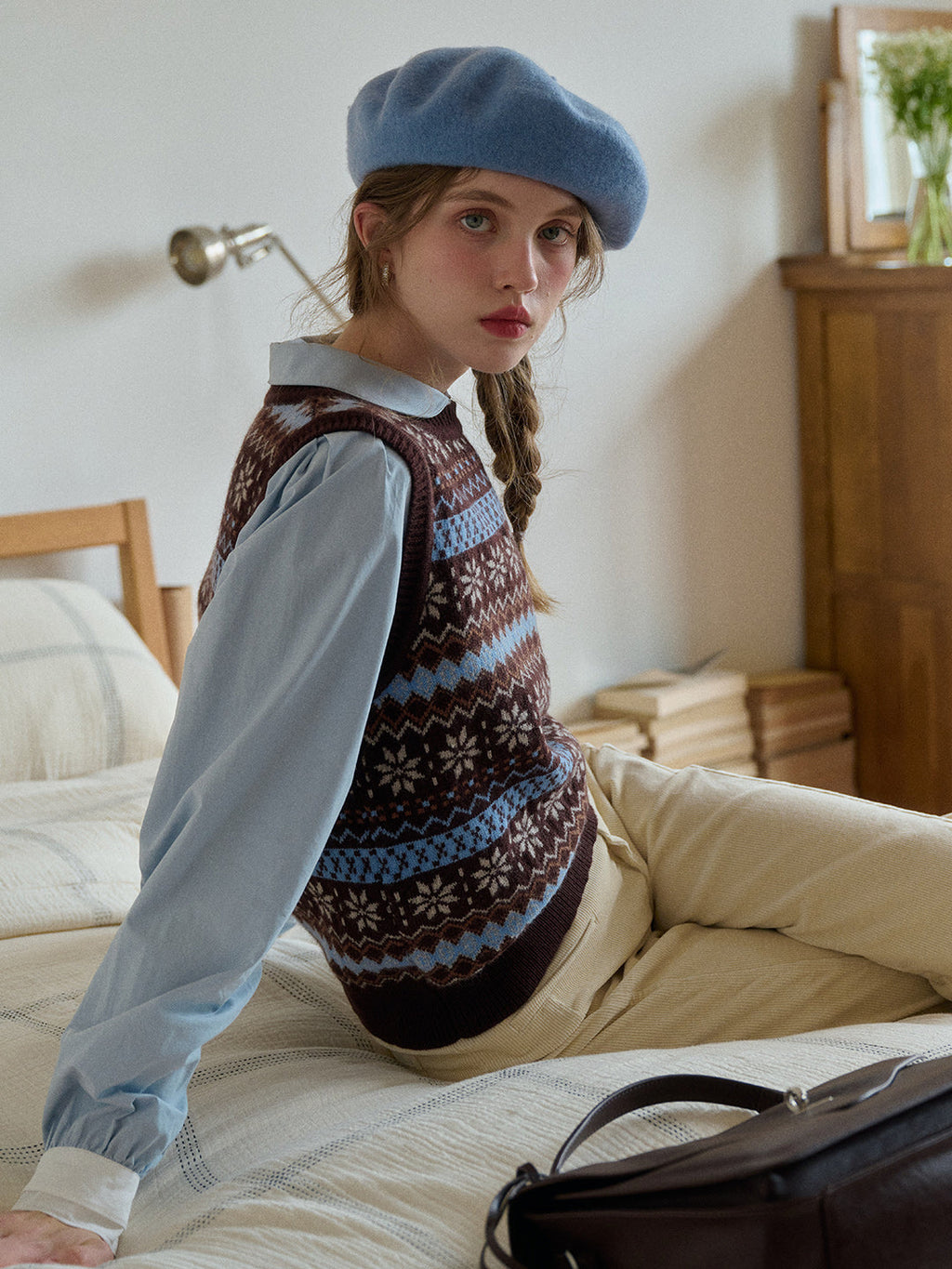 Iyla Round Neck Fair Isle Knitwear Vest