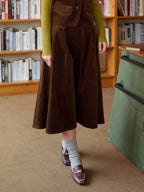 Rosa A-Line Corduroy Skirt
