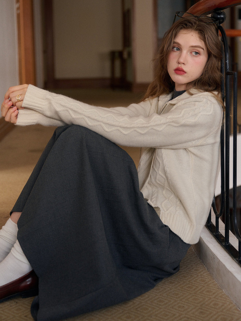 Halle Ribbed Hooded Cardigan