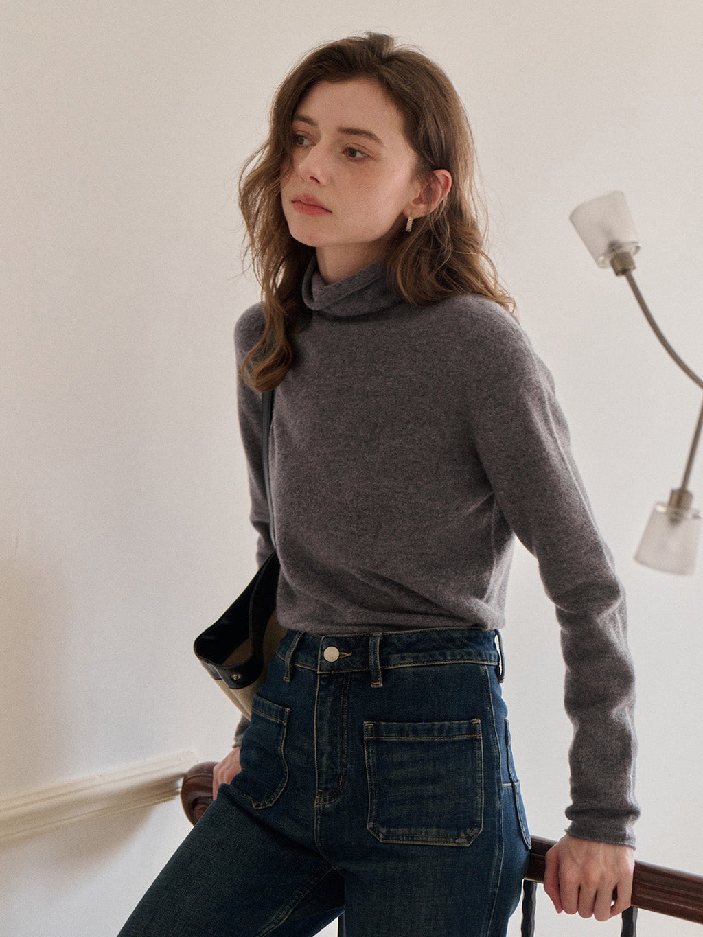 Marilyn Turtleneck Wool Cashmere Sweater