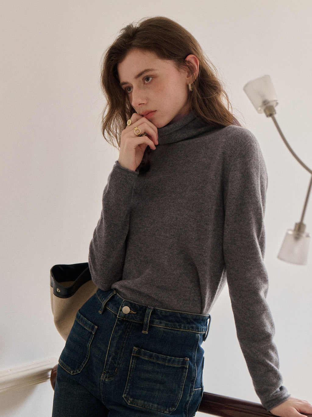 Marilyn Turtleneck Wool Cashmere Sweater