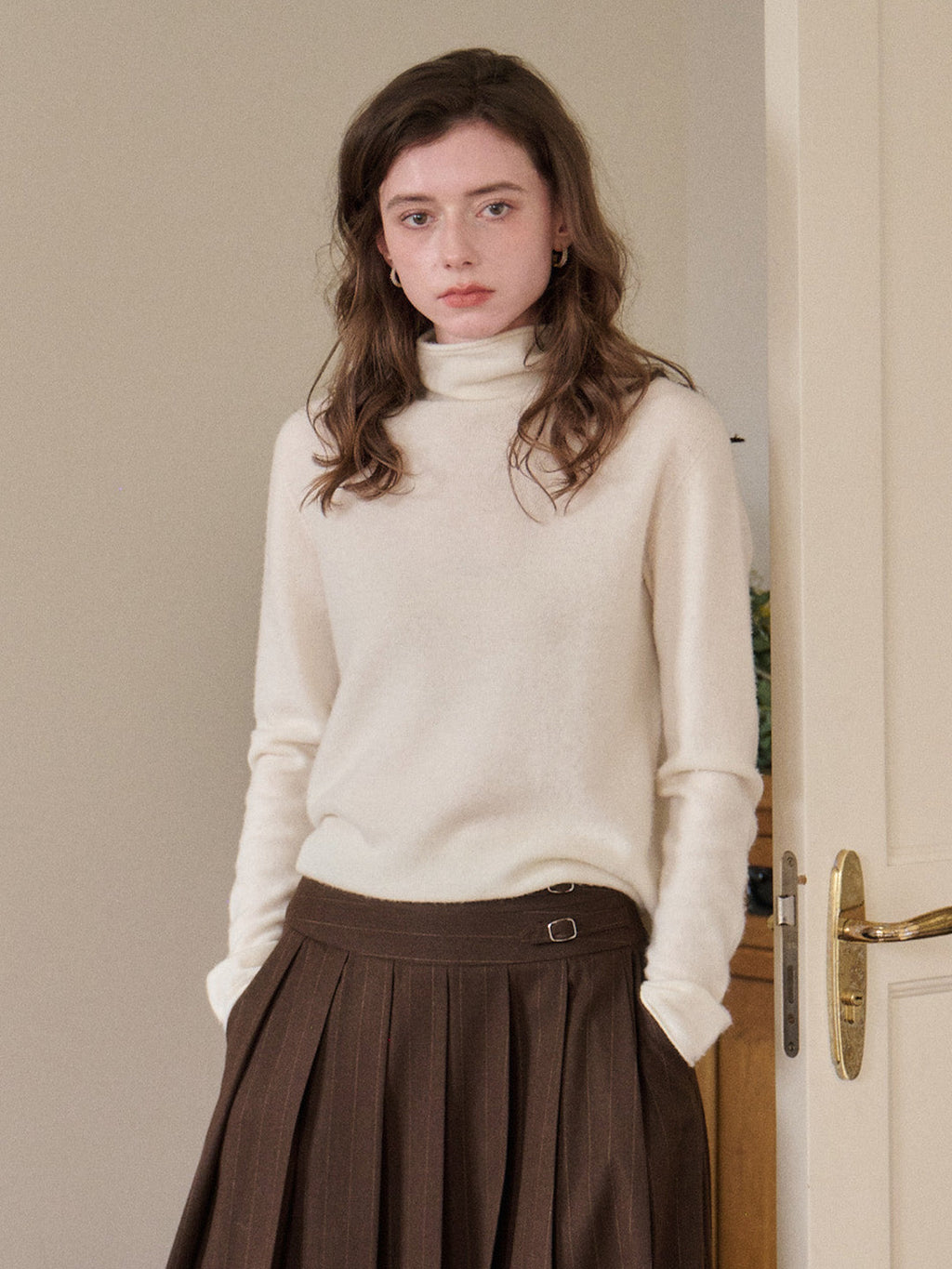 Marilyn Turtleneck Wool Cashmere Sweater
