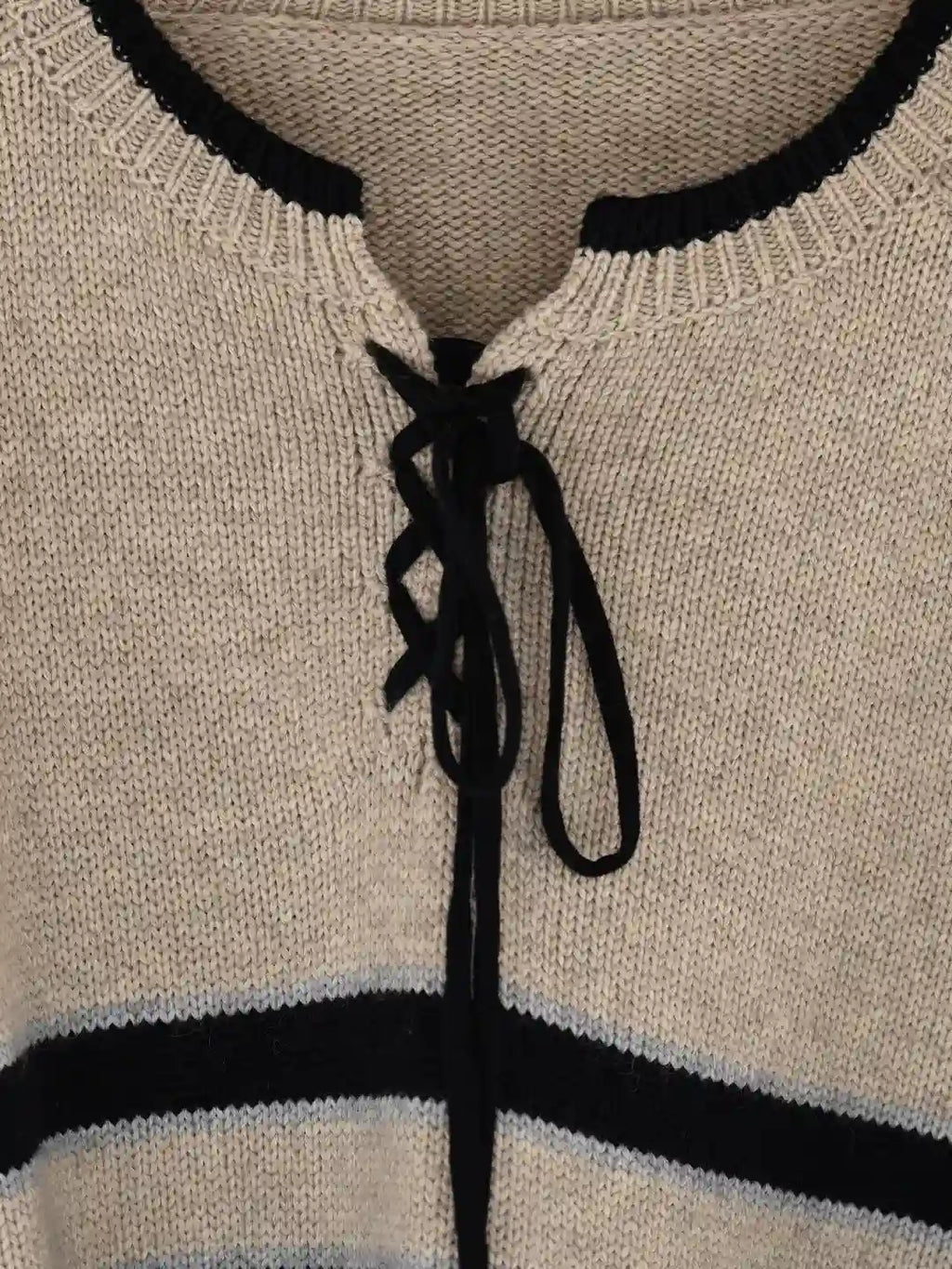 Emberlynn Round Neck Stripe Sweater