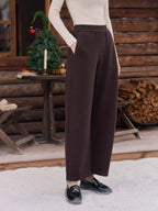 Jessie Silhouette Straight Wool Trousers