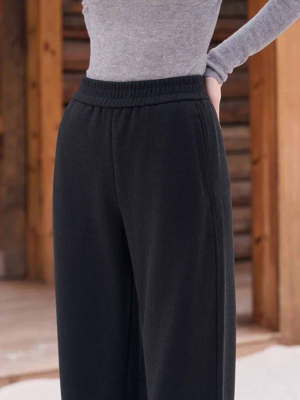 Jessie Silhouette Straight Wool Trousers