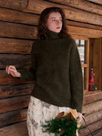 Zayla Turtleneck 100% Wool Sweater