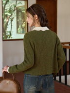Magdalena Round Neck Cotton Cardigan