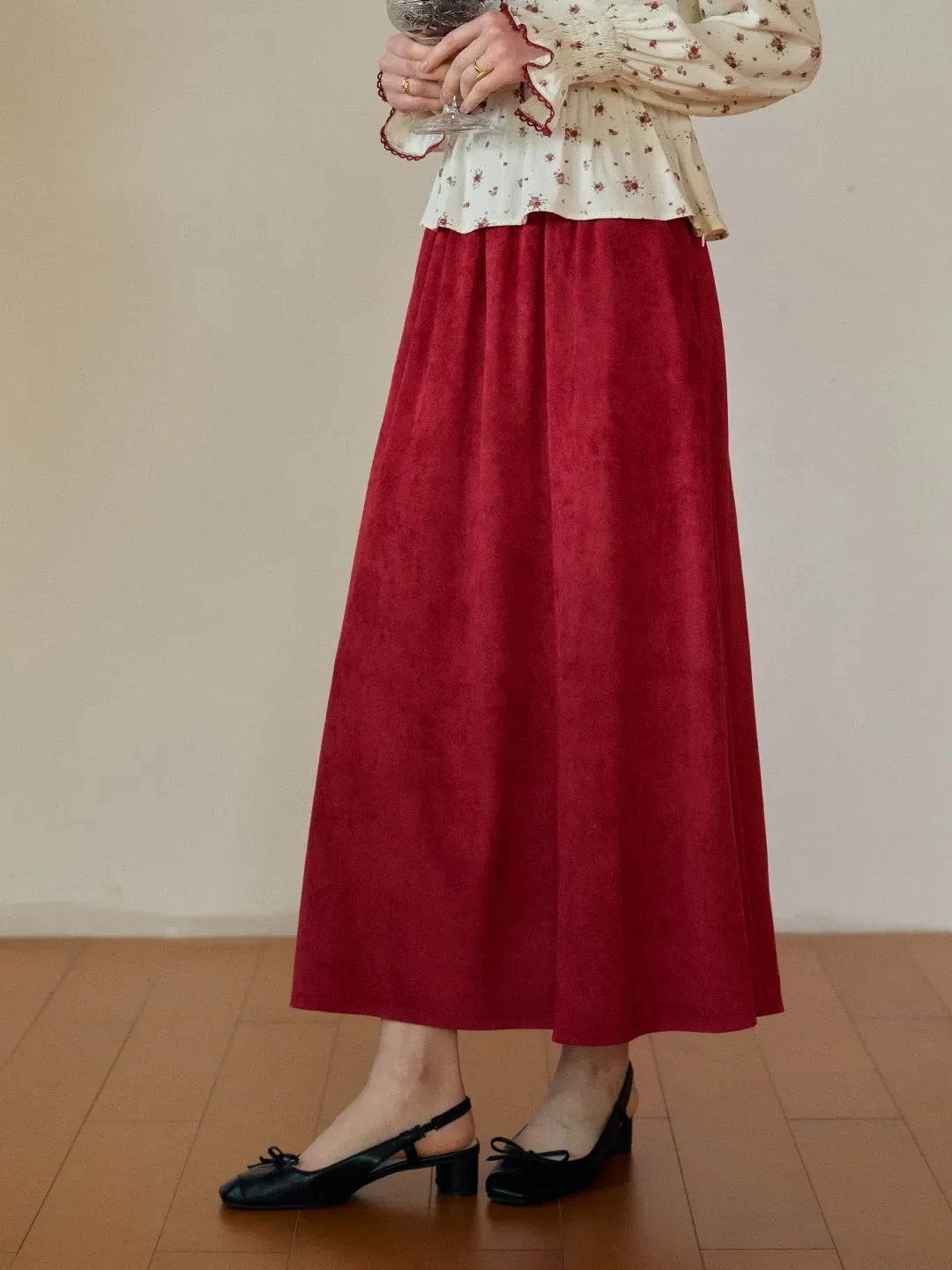 Della Retro Red Skirt