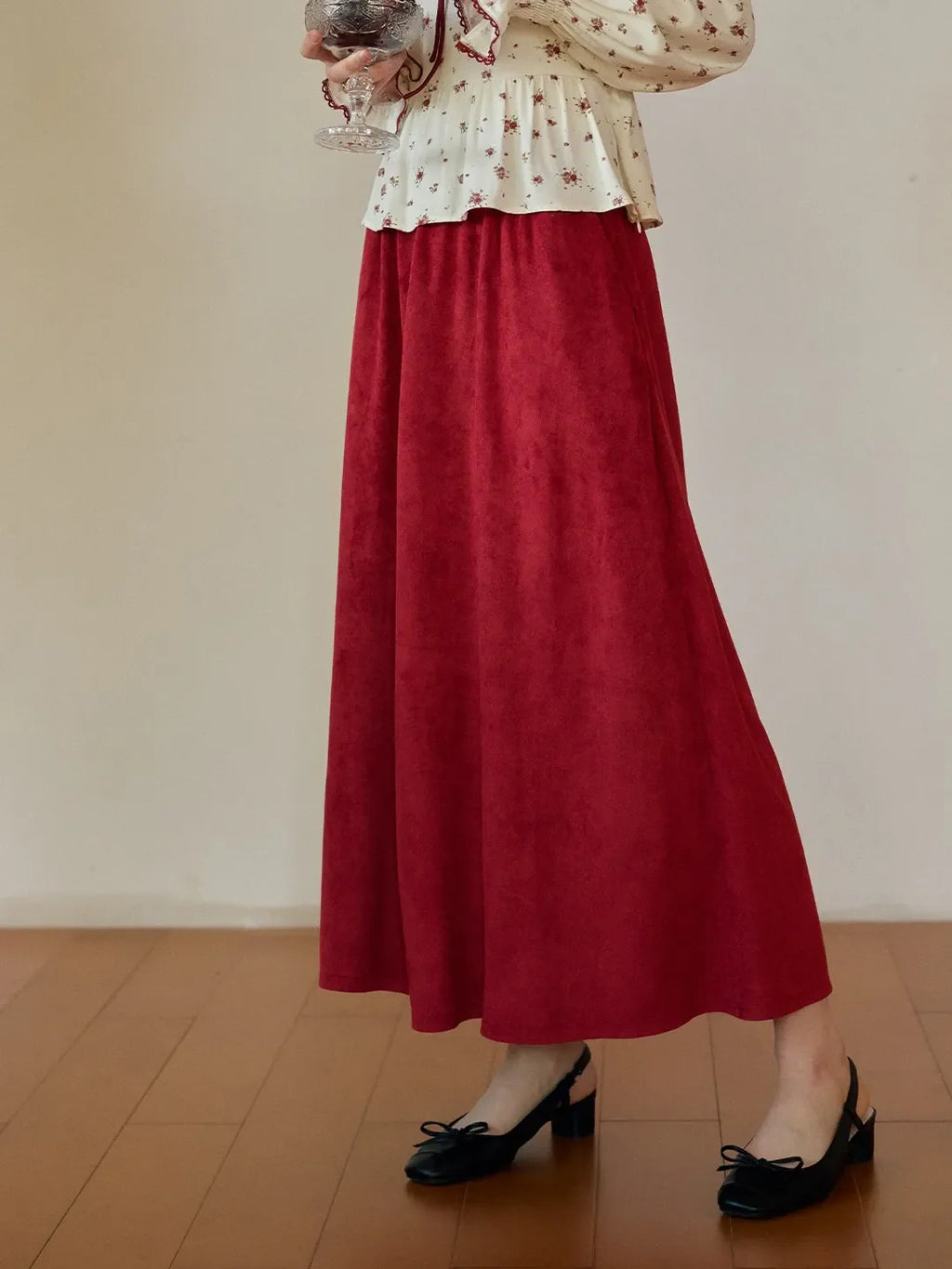 Della Retro Red Skirt