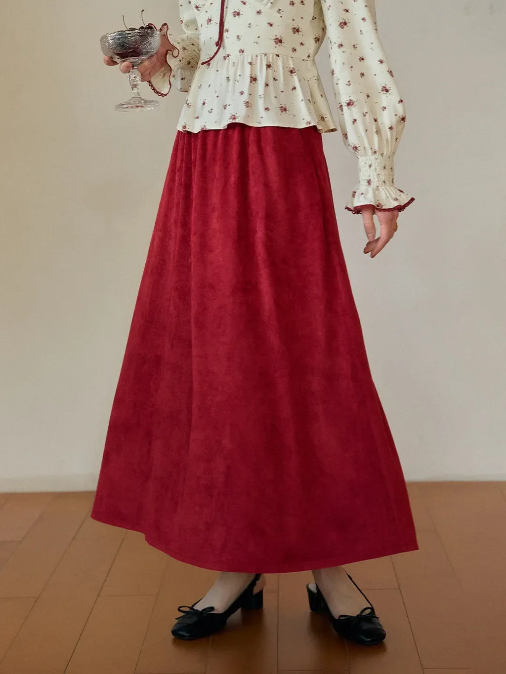 Della Retro Red Skirt
