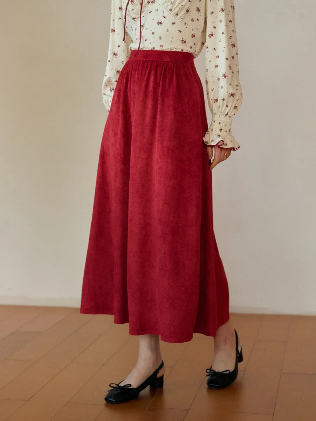 Della Retro Red Skirt
