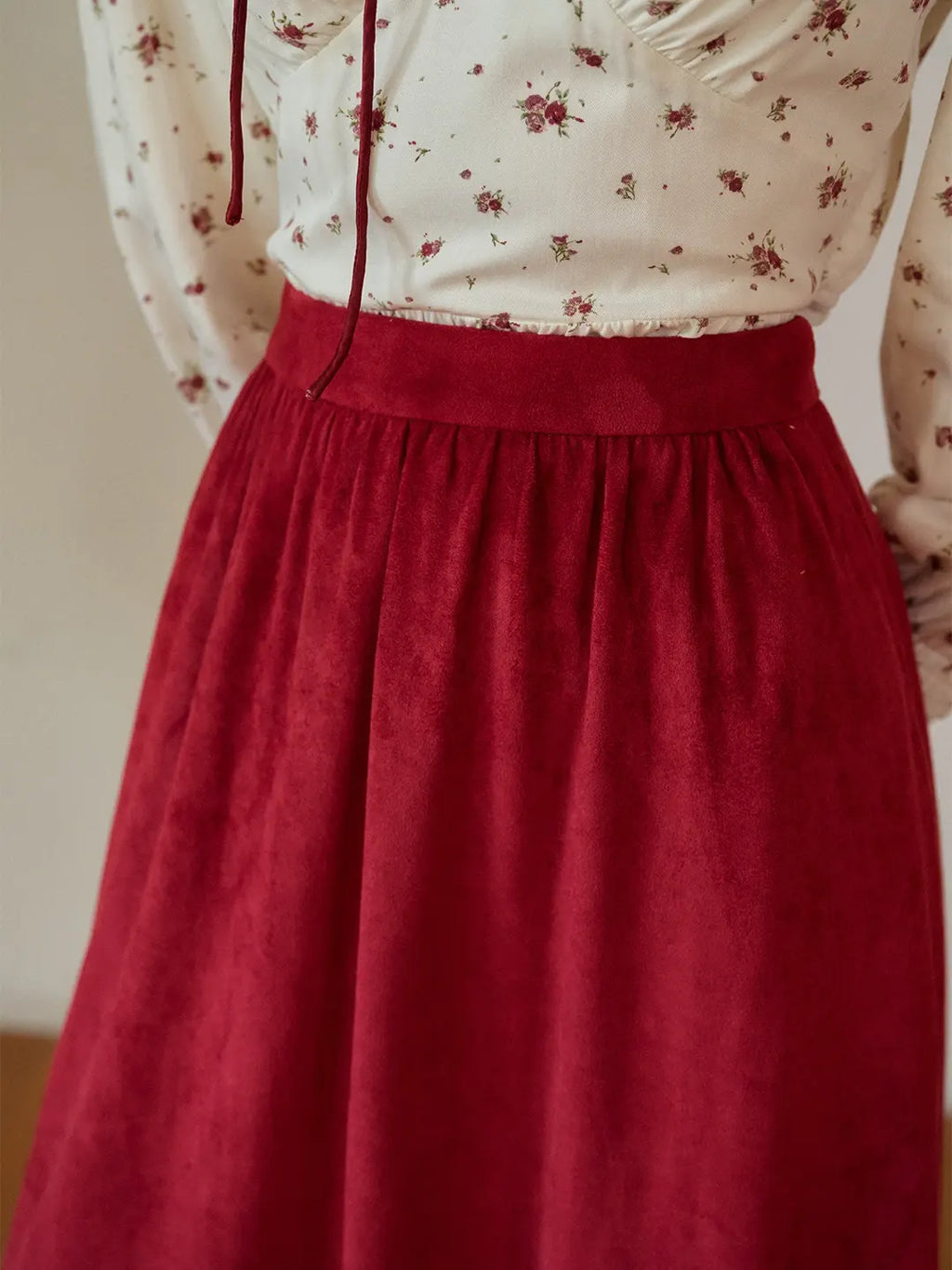 Della Retro Red Skirt