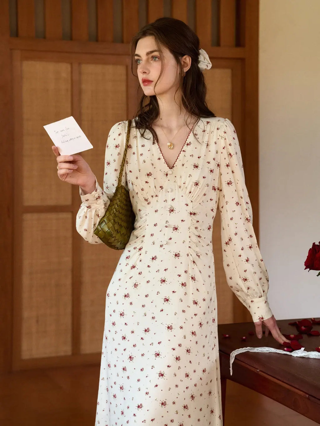 Nori V-Neck Floral Dress
