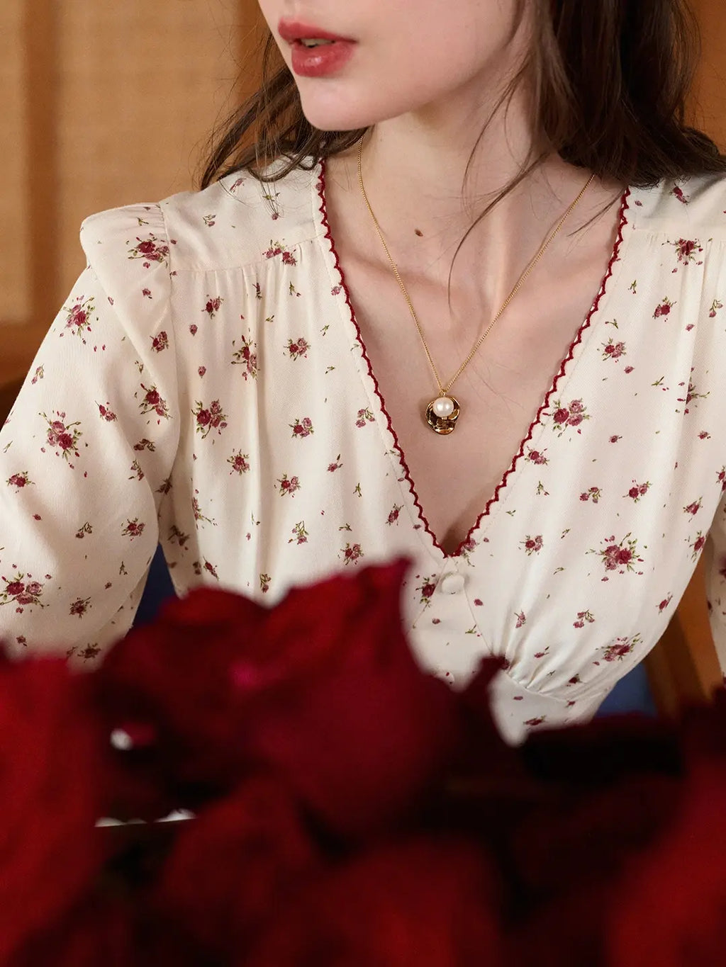 Nori V-Neck Floral Dress