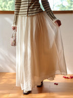Harlee Flowy Pleated Lyocell Skirt