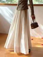 Harlee Flowy Pleated Lyocell Skirt