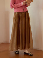 Harlee Flowy Pleated Lyocell Skirt