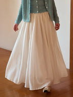 Harlee Flowy Pleated Lyocell Skirt