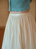 Harlee Flowy Pleated Lyocell Skirt