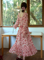 Amaris Sweetheart Neck Floral Dress