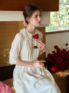 Jana Peter Pan Collar Hollow Cotton Dress