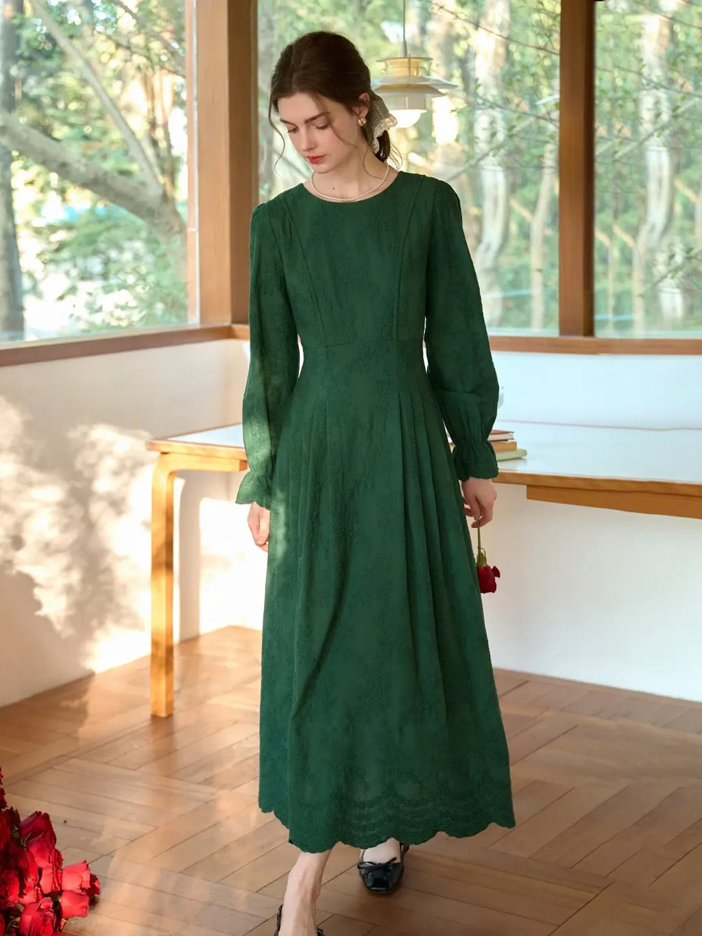 Laylani Round Neck 100% Cotton Dress