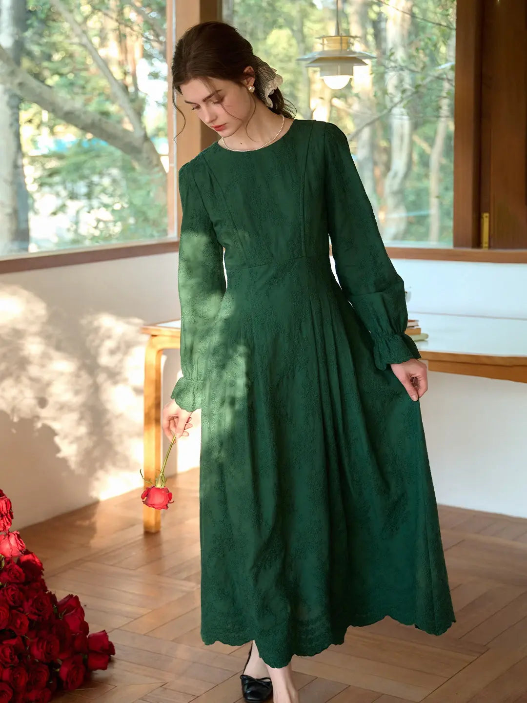 Laylani Round Neck 100% Cotton Dress
