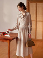 Janlisa Cowl Neck Stripe Dress