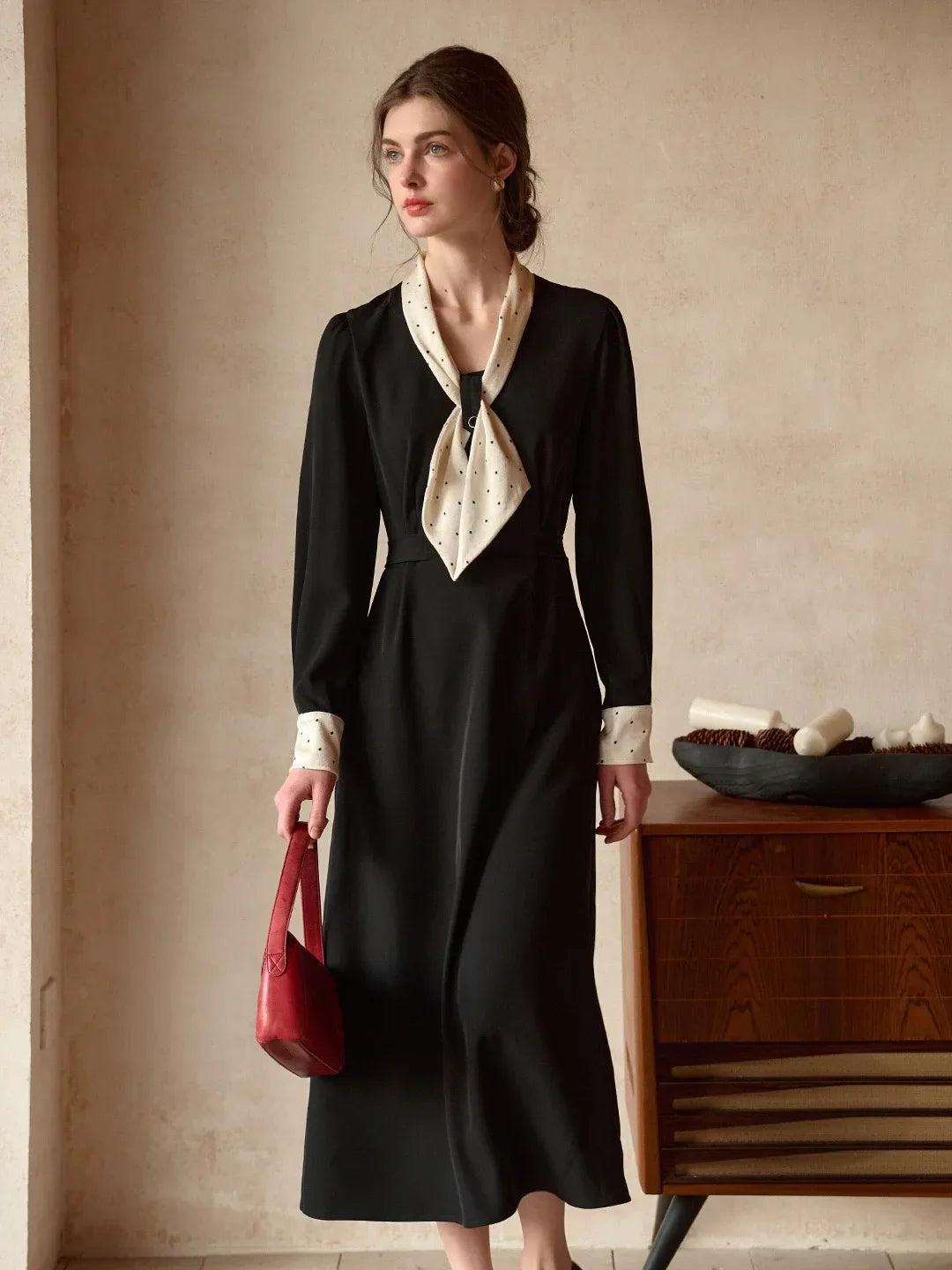 Yamileth V-Neck Bow Dress