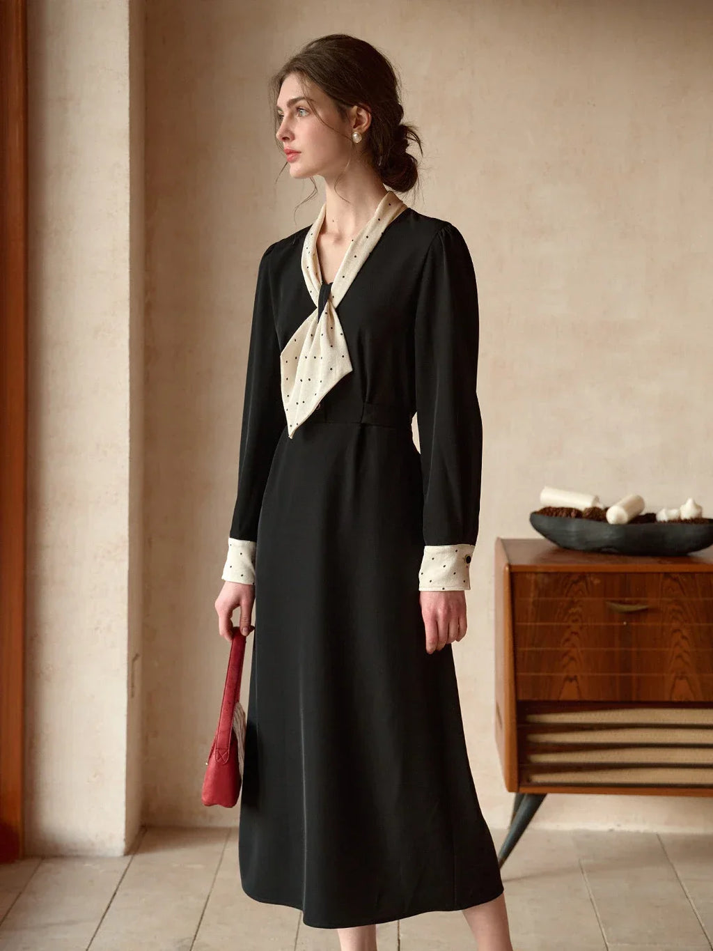 Yamileth V-Neck Bow Dress