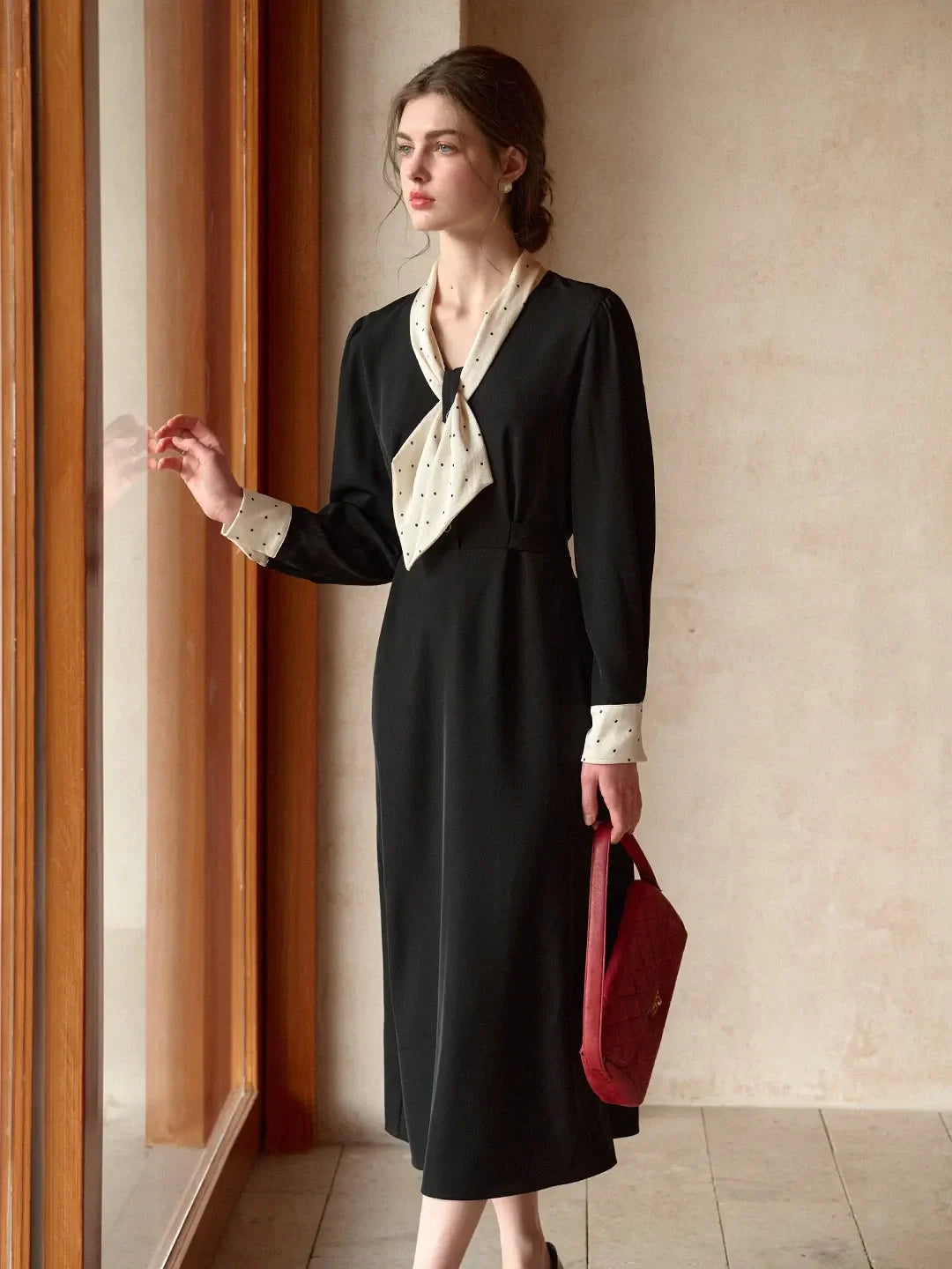Yamileth V-Neck Bow Dress
