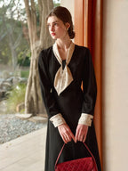 Yamileth V-Neck Bow Dress