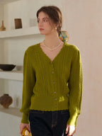 Livia V-Neck Hollow Cardigan