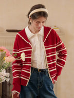 Stormi V-Neck Stripe Cardigan