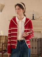 Stormi V-Neck Stripe Cardigan