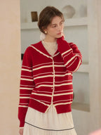 Stormi V-Neck Stripe Cardigan