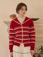 Stormi V-Neck Stripe Cardigan