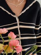 Stormi V-Neck Stripe Cardigan