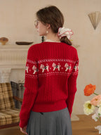 Zora Round Neck Wool Cardigan
