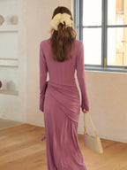 Cielo Rounc Neck Knot Dress