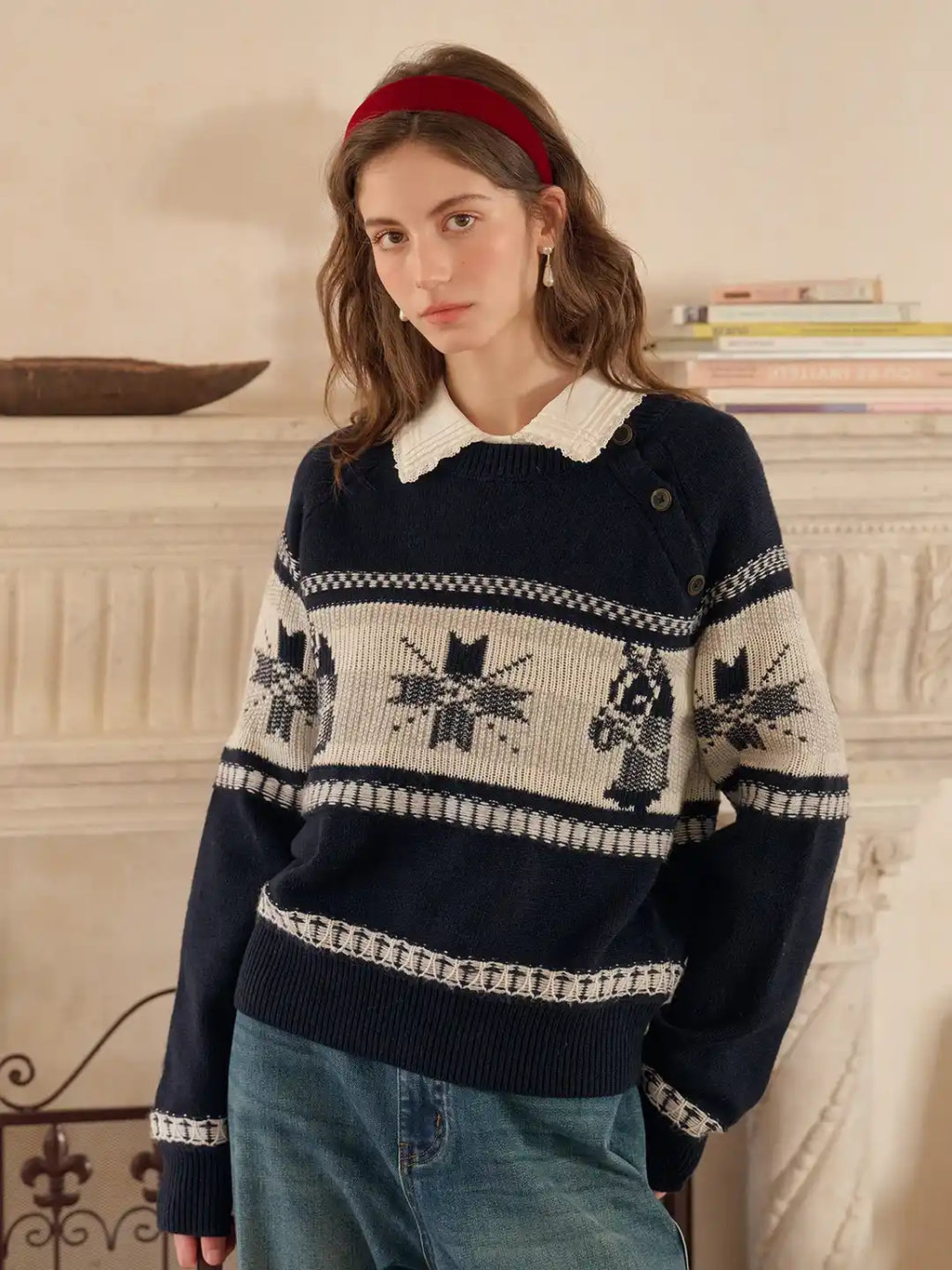 Alitzel Round Neck Wool Sweater