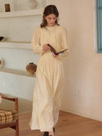 Rosie Round Neck Embroidery Dress